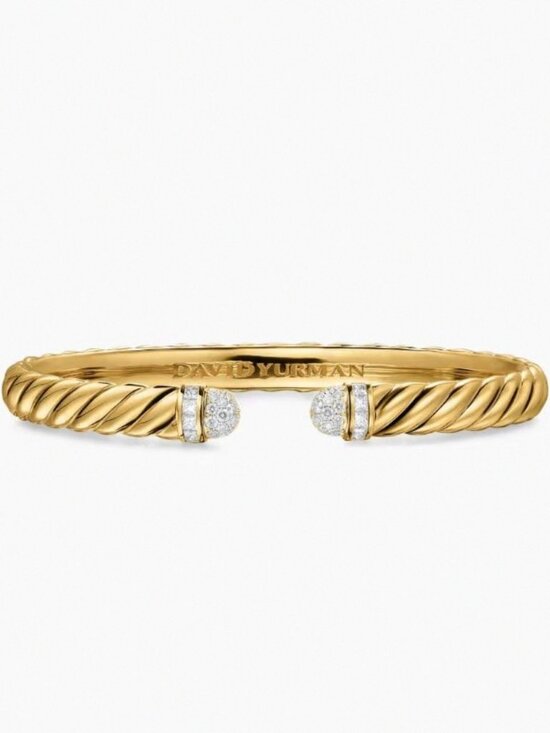 None Jewelry - ◽️David Yurman◽️ 6.2mm Gold-Plated Engraved Cable Bracelet